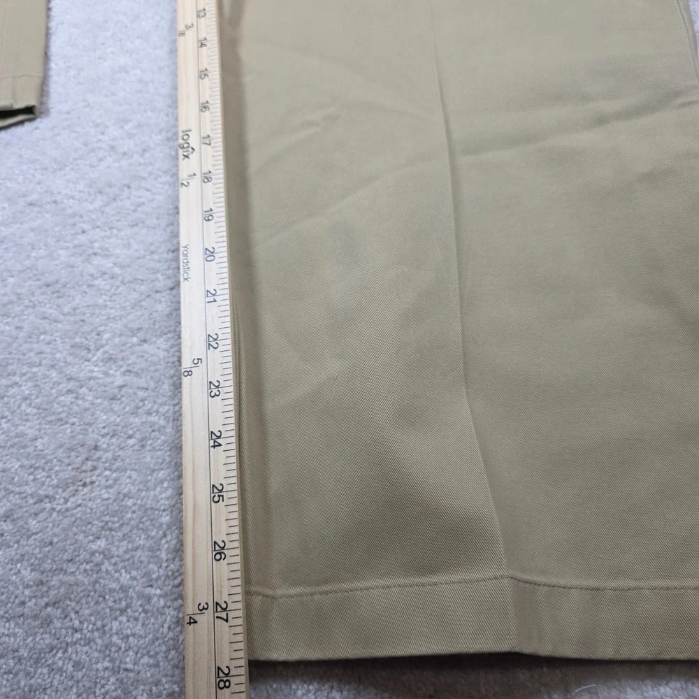 L.L.Bean Pants Mens W46 L29 Beige Wrinkle Free Cotton Pockets Comfort Waist NWT